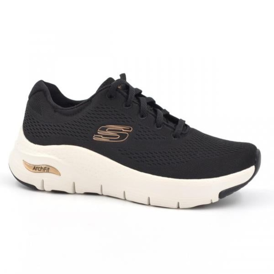 Naiset Skechers Tennari | Skechers Archfit Tennari, Musta/Pronssi