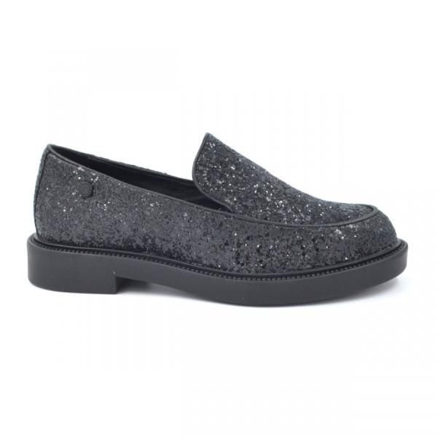 Naiset Copenhagen Shoes Kavelykenka | Copenhagen Shoes Cphs Loafer, Glitteri Musta