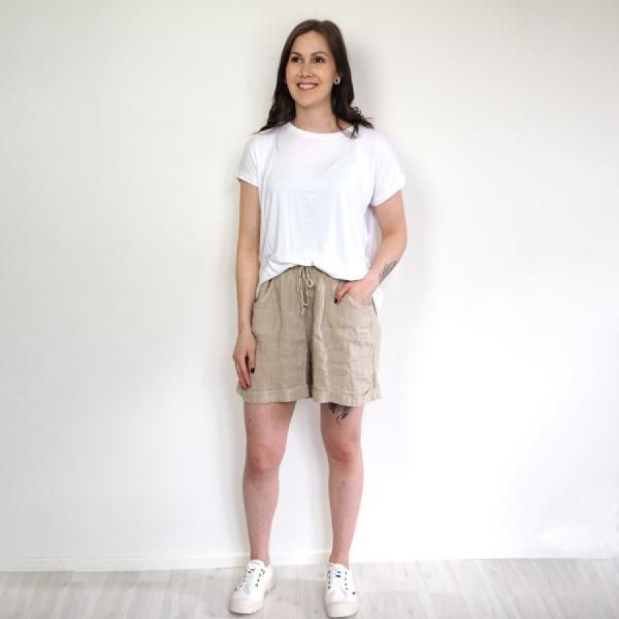 Naiset M.a.p.p Jeans | M.A.P.P Jeans Pellava Shortsit, Beige