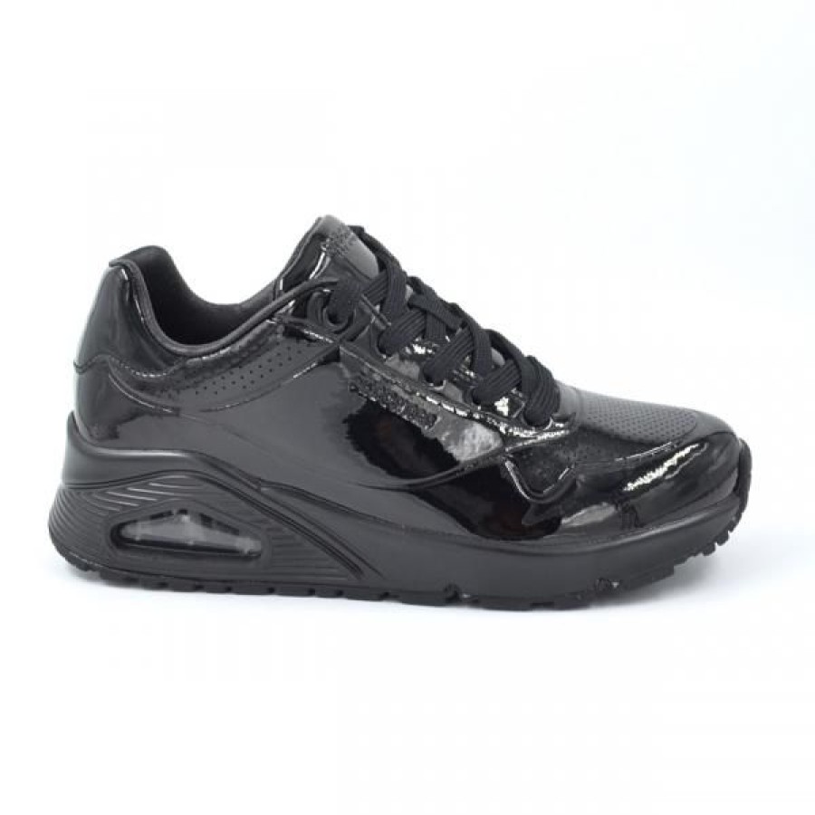 Naiset Skechers Kavelykenka | Skechers 177142 Tennari, Kiiltomusta