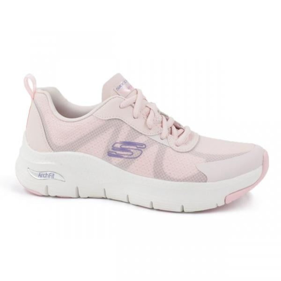 Naiset Skechers Tennari | Skechers 149567 Archfit Tennari, Rosa