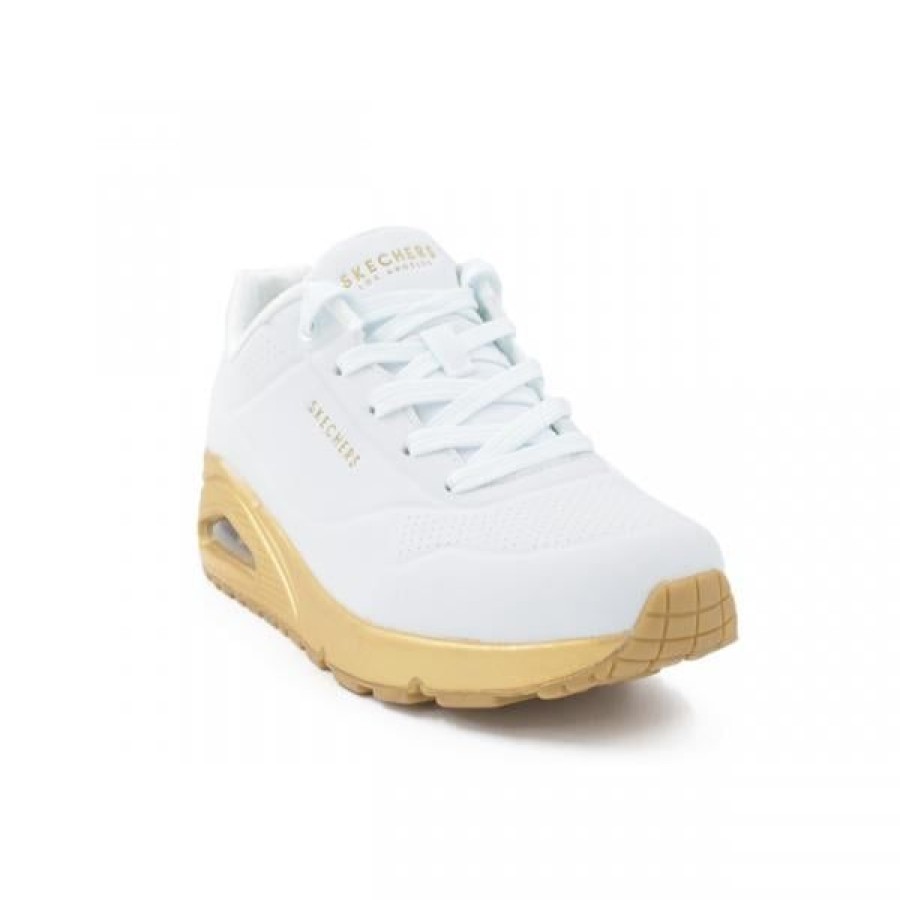 Naiset Skechers Tennari | Skechers 155592 Tennari, Valkoinen/Kulta